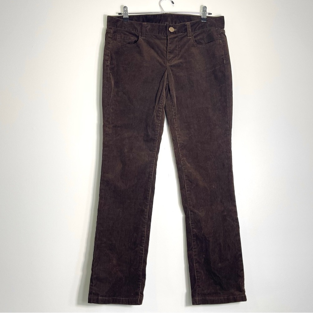J. CREW Women's Straight Leg Corduroy Brown City Fit Stretch Size 29 S Petite
